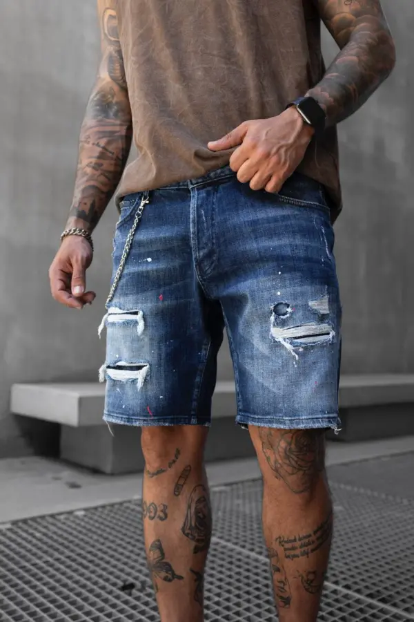 Blugi Scurti Black Island Skinny Fit 16804