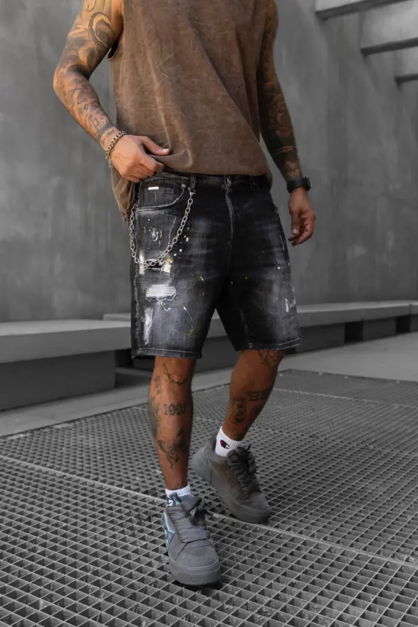 Blugi Scurti Black Island Skinny Fit 16774