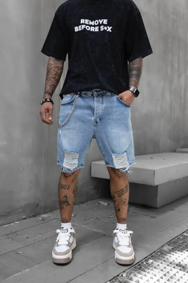 Blugi Scurti Black Island Losse Fit 16811