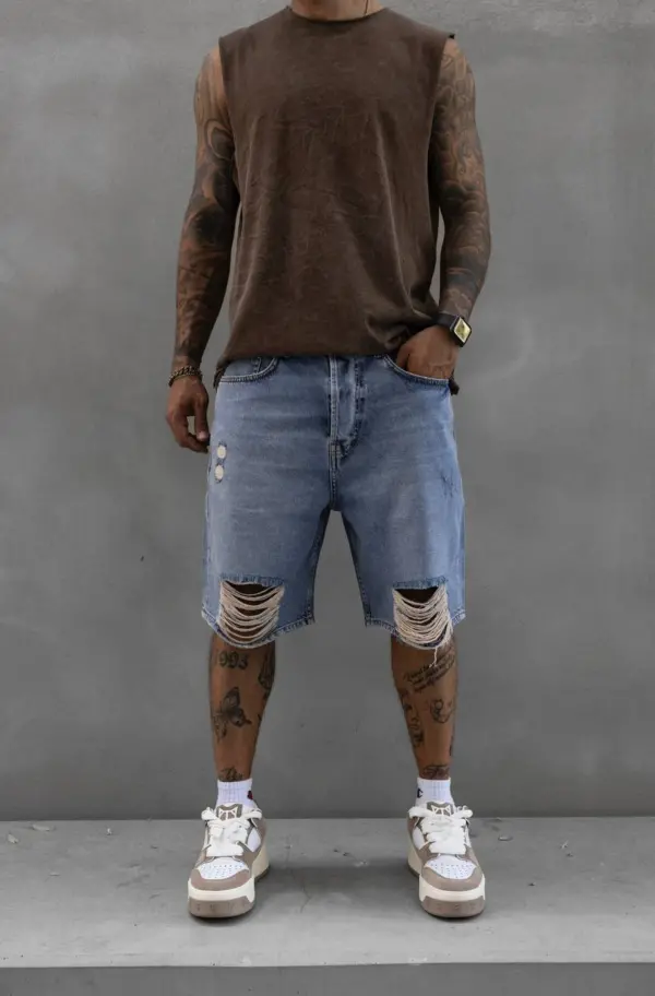 Blugi Scurti Black Island Losse Fit 16827